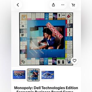 Dell Monopoly Board Game with Blue and White Accents - 2023 by Hasbro (new)